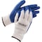 Global Industrial Coated Gloves, Polyester, Cotton, Rubber, Latex, Blue, L 708355L - alternate 1